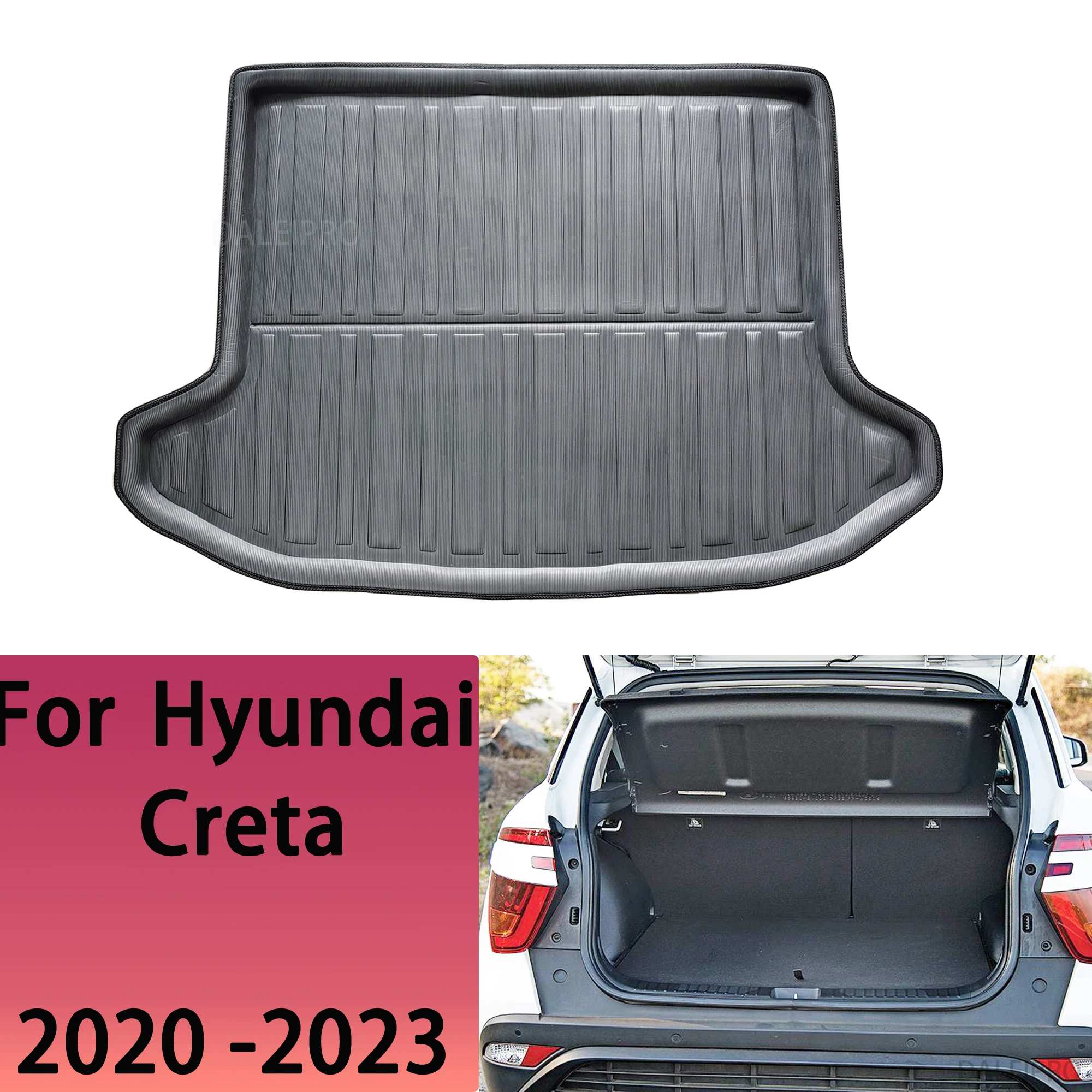 Tylna mata bagażnika samochodowego do Hyundai Creta IX25 2020 2021 2022 2023 Cargo Liner Boot Floor Tray 3D EVA Protection Carpet Akcesoria