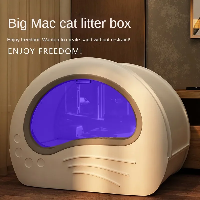 

Cat litter box oversized fully enclosed drawer type side double door deodorizing cat toilet cross-border giant drawer cat litter