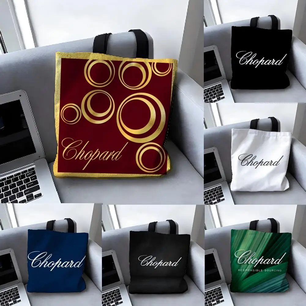 Bolsos de lujo de las mejores marcas Chopard-C, bolsos de almacenamiento versátiles de gran capacidad, bolso de hombro de lona, ​​bolso de mano informal y versátil para mujer