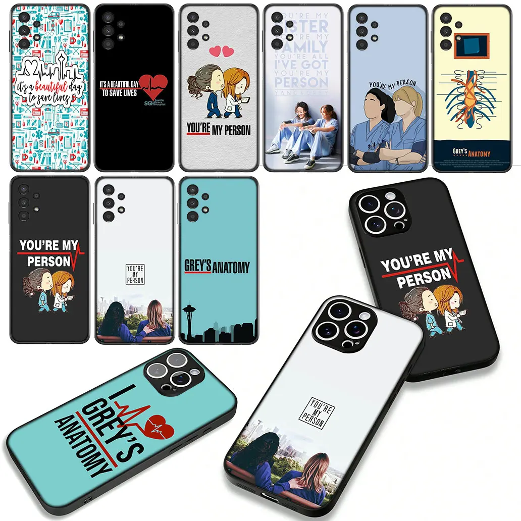 Greys Grey's Anatomys Cover Phone Case for Samsung Galaxy S25 S23 S22 S24 FE Ultra S10 Plus A05 A06 A15 A16 A26 A35 A36 Casing
