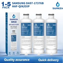 DA97 17376B Water Filter Replacement for Samsung  Water Filter DA97-17376B HAF QIN EXP HAF-QIN/EXP HAF-QIN DA97-08006C, 1-5 PACK