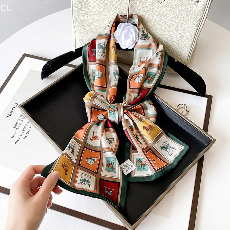 

Модные женские шарфы, квадратный шарф по старого времени, весенние банданы с дорогой принтом, ветрозащитные уличные головные уборы, подарки