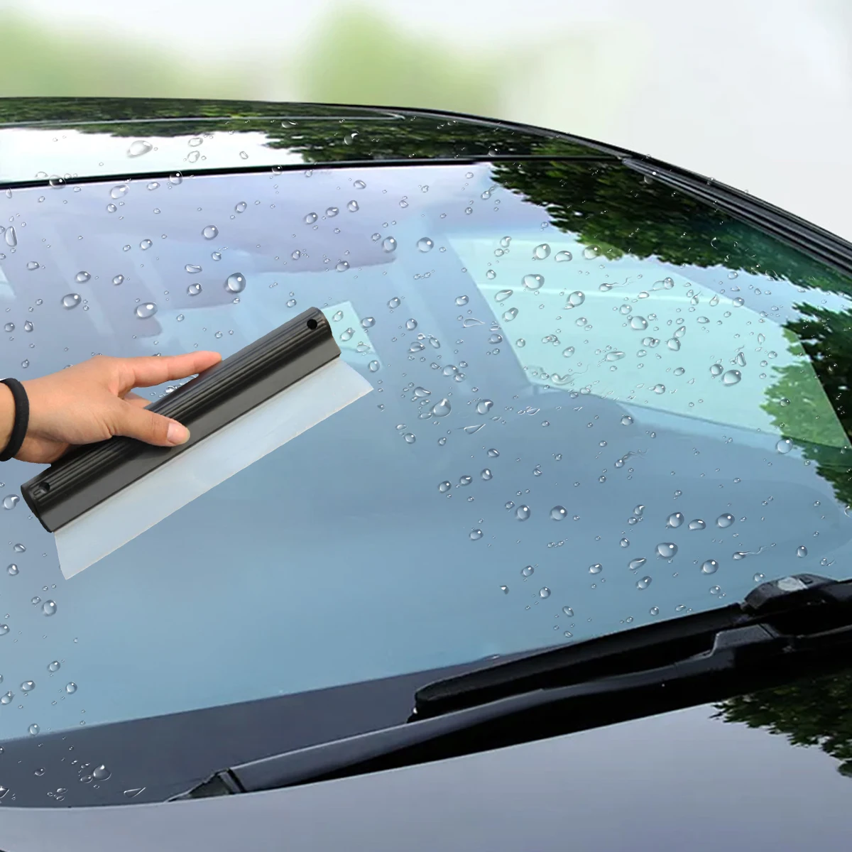 

1Pcs New Flexible Car Wiper Window Cleaner Soft Squeegee Blade Scraper Tool for Auto Glass Cleaning Handy Water Remover