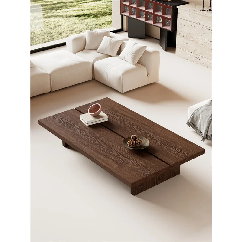 

！@Modern Japanese-Style Tatami Kang Tea Table Quiet Solid Oak Wood Low Table for Dining in Simple Carbonized Style for Small Hom