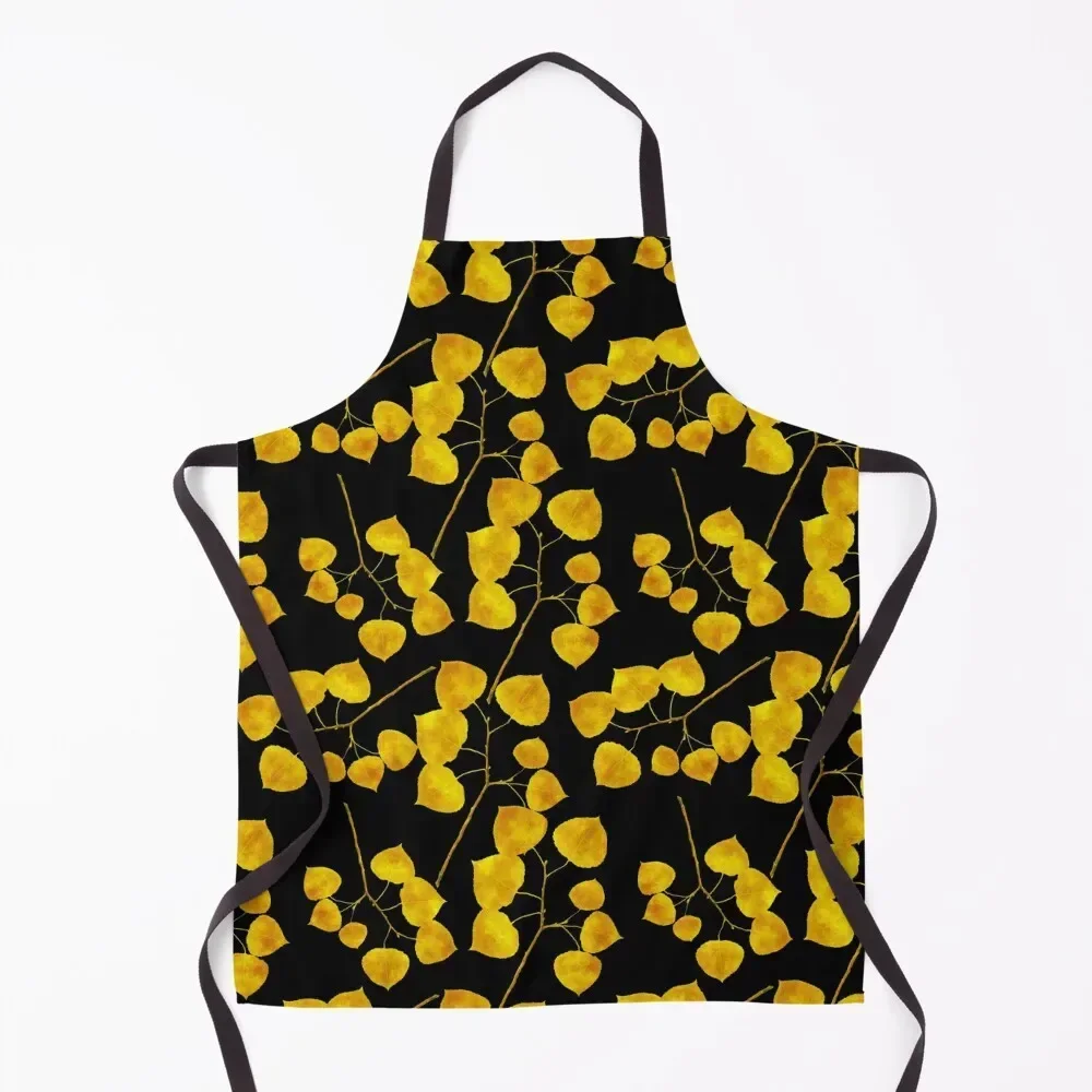 

Aspen Leaves Apron Things For Kitchen For Nail Stylist Apron