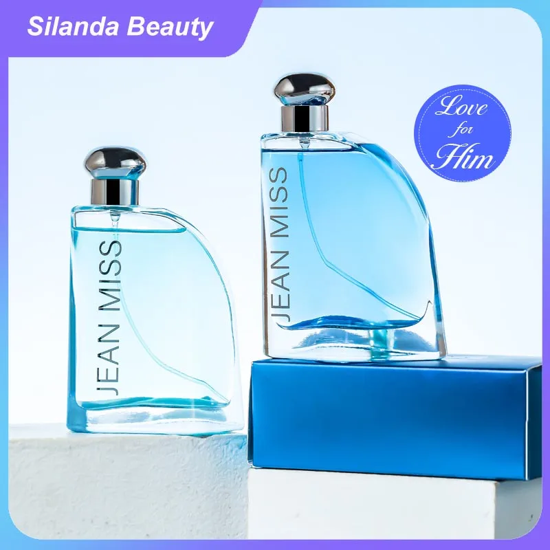 Branded Blue Eau De Toilette Spray for Men Crips Energetic Tropical Fruits Bright Citrus Deep Woody Tones Marine 100ml Perfume