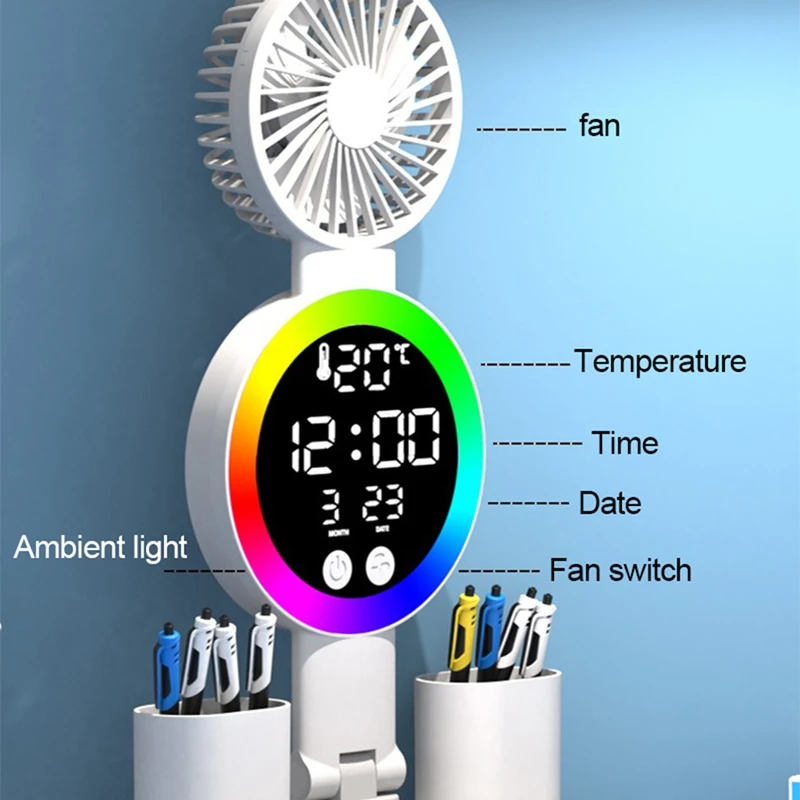 A74E-Led الجدول مصباح للدراسة لمبة مكتب القراءة ضوء Led ضوء الليل ساعة ليد عرض القراءة مكتب ضوء المكونات في نموذج