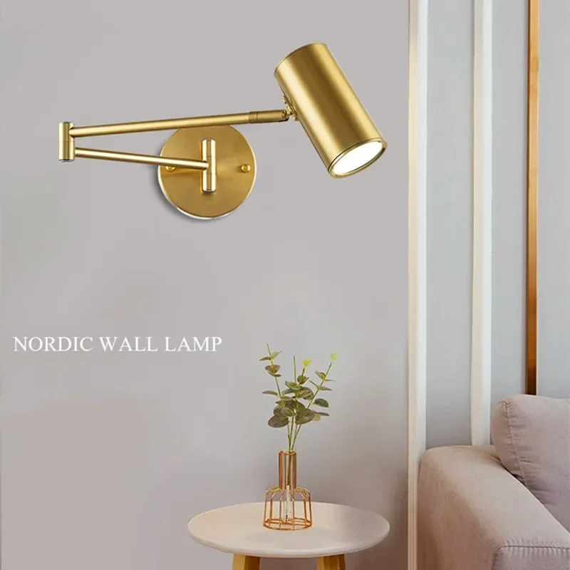 

Modern LED Wall Lights Adjustable Swing Long Arm Wall Mount Lamp Home Decor Bedroom Bathroom Bedside Lighting Wall Sconce