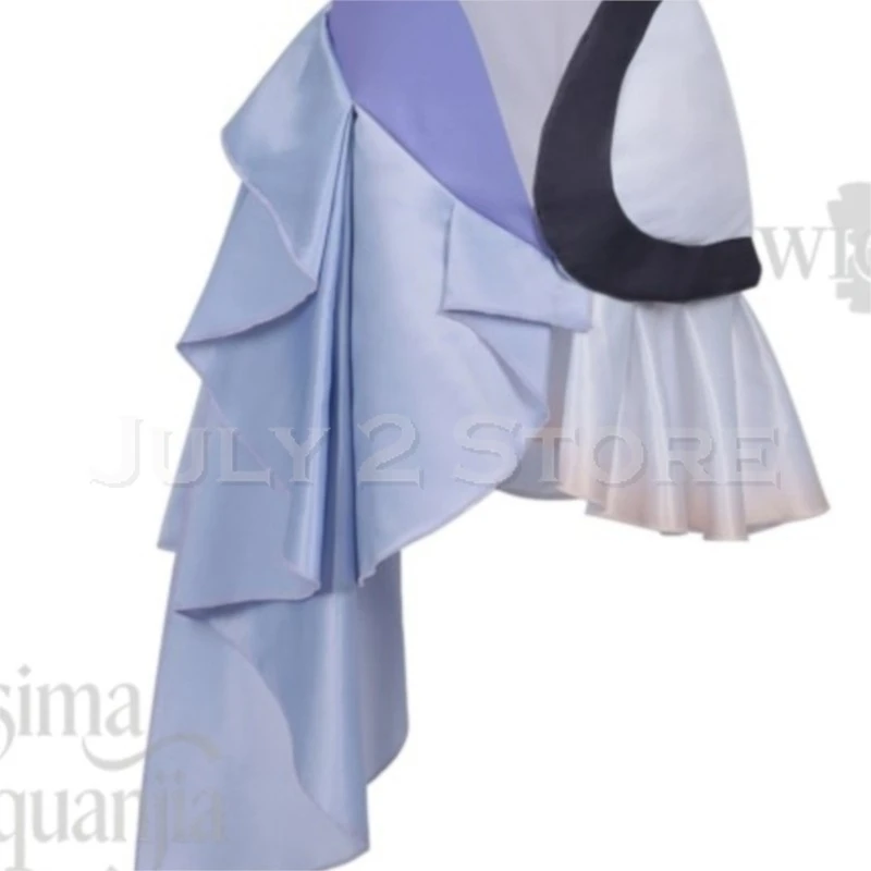 

disfraz Yachiyo Runami New Outfit Irregular Hem Jumpsuit Dress Wig Halloween Cosplay New Stage fille コスプレ