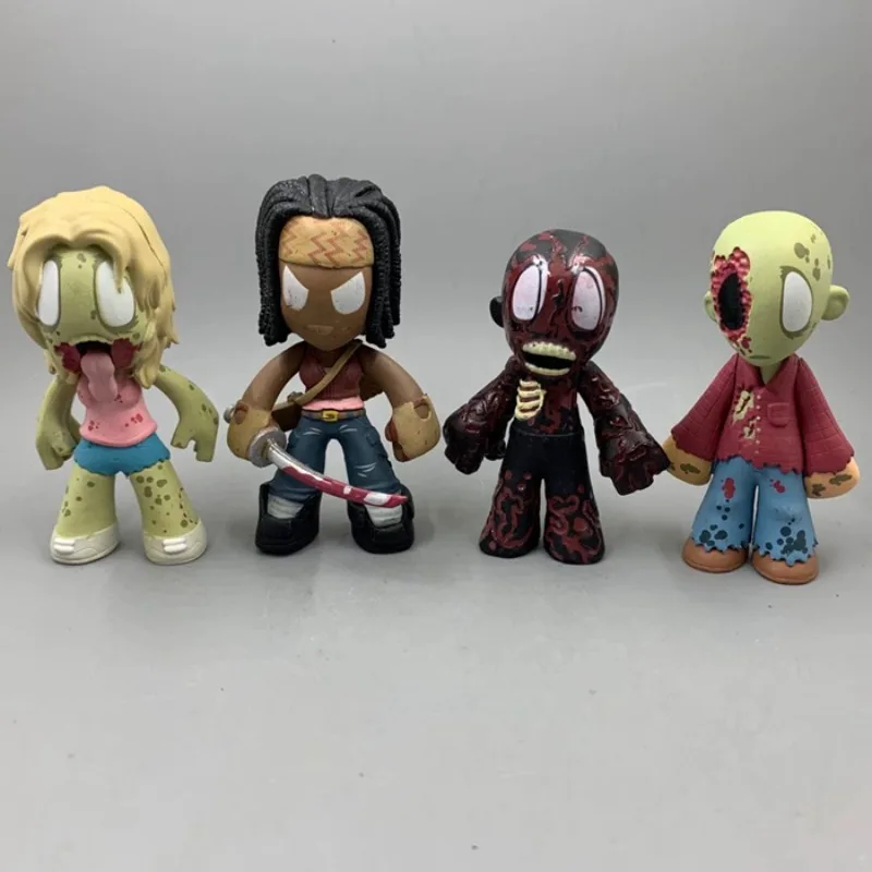 Genuine Bulk Funko The Walking Dead Series Mini 8cm Zombie Dolls Collectible Figures Micro Defective Action FiguresToys