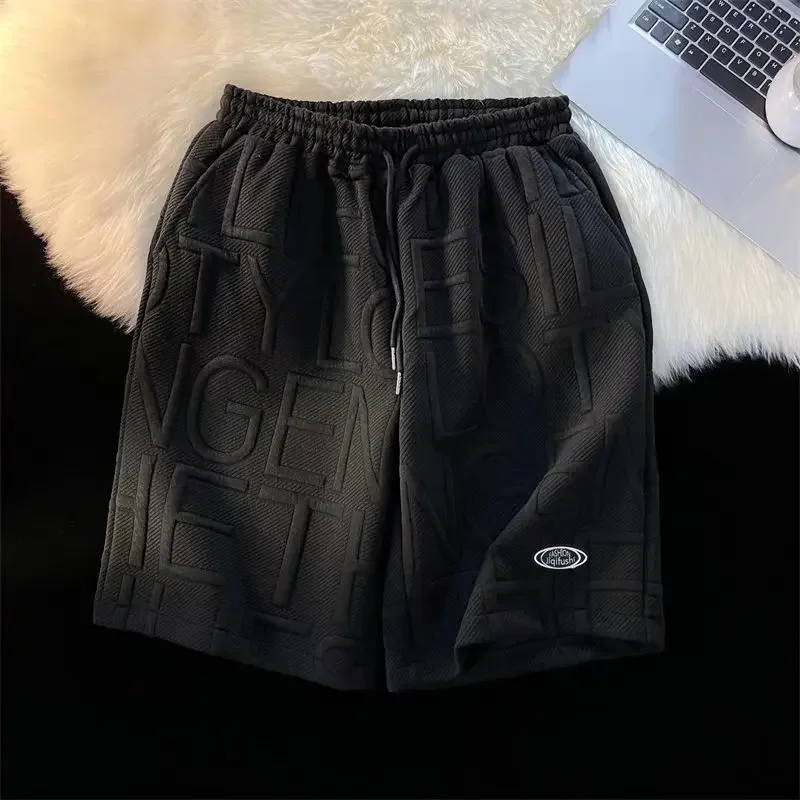 

2025 Shorts for Men Summer Running Casual Jogging Sport Short Pants Letter Print Solid Color Drawstring Dry Gym Shorts