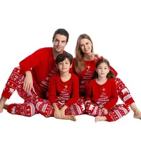 2025 New Family Christmas Pajamas Mom Dad Kids Matching Clothing Set Baby Romper Pjs Soft Loose 2 Pieces Suit Homewear Xmas Look 3