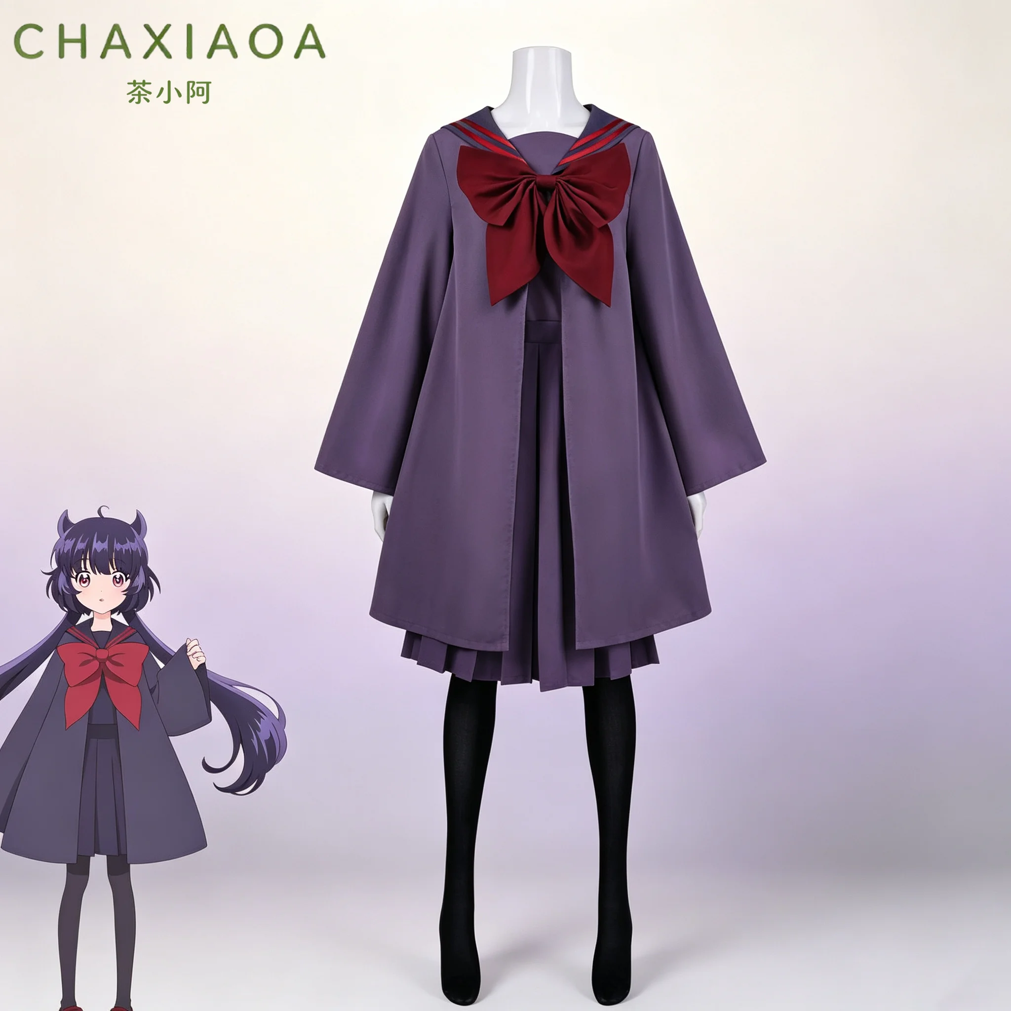 Disfraz de Cosplay de Anime para Chicas Shoujo Kaijuu Caramel Akaishi Kuroe, Conjunto de Falda y Capa con Cuello de Marinero, Traje de Juego de Rol de Anime 2026 Hot