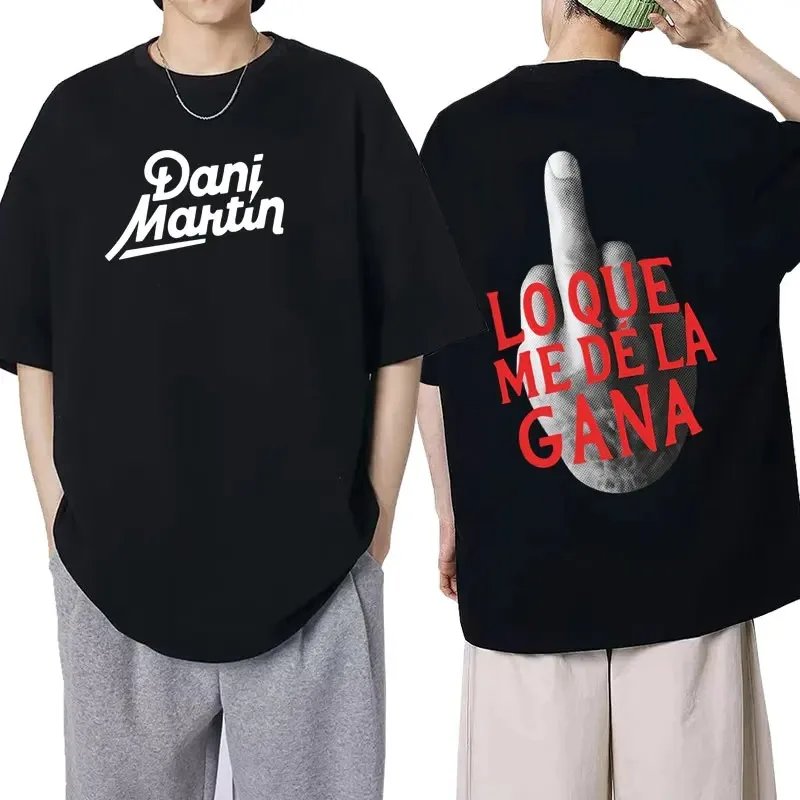 

Dani Martin Lo Que Me De La Gana Album Merch Vintage TShirt Men Women Fashion Short Sleeve hot product Y2k Short Sleeves Classic