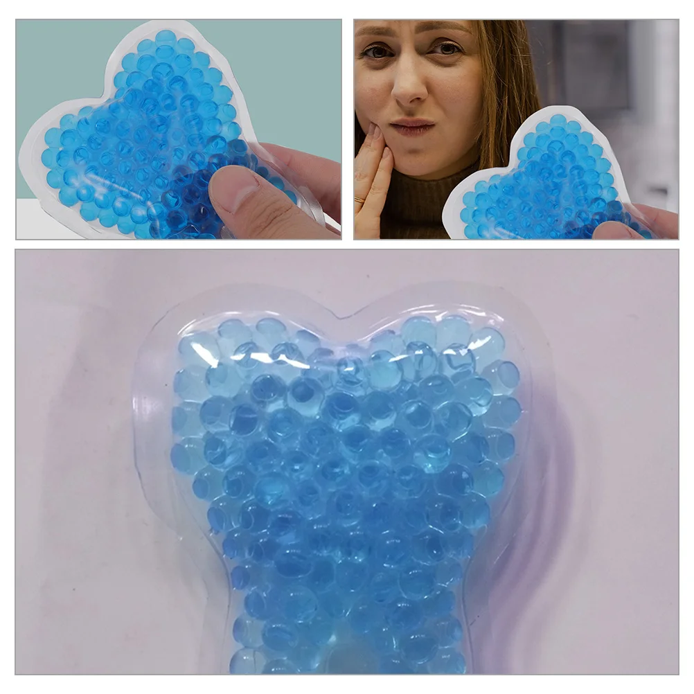 Paquete de hielo de Gel de 4 piezas para adultos, paquete de hielo de colores para el cuidado de lesiones, con forma de diente, portátil, refrigeración Dental para el hogar