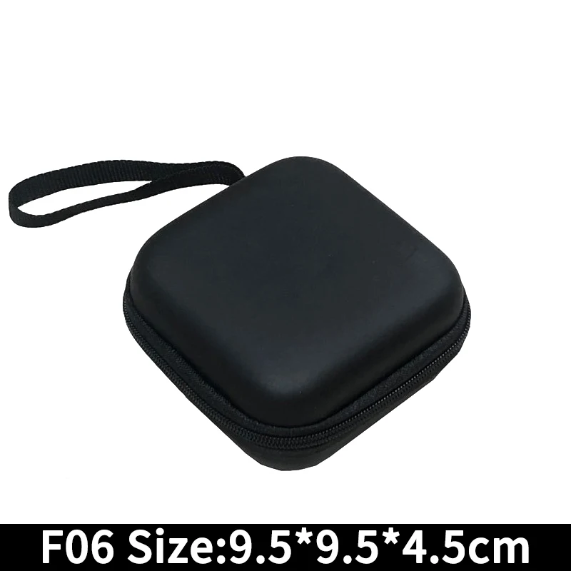 VAORLO With Lanyard Storage Bag 11.5*11.5*8CM/9.5*9.5*4.5CM Square Zipper Case Waterproof Dustproof Shockproof Headsets Bags Box