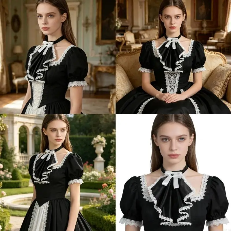 

Elegant Jabot French Detachable Flouncing Collar With Ruffle For Women Daily Outfit And Occasion 6XDA