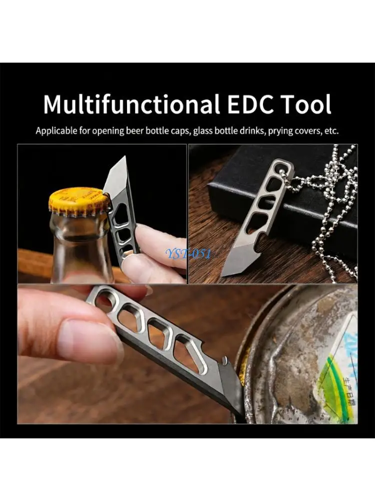 E15A Premium Alloy Mini Pry Bar Keychain Tool Bottle Opener For Everyday Carry