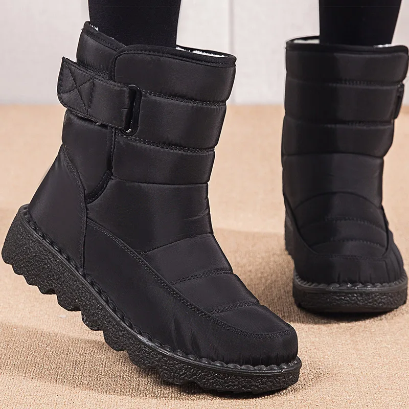 Women\'s Boots Lightweight Snow Boots For Winter Shoes Women Heeled Elegant Winter Boots Fur Platform Female Winter Footwear