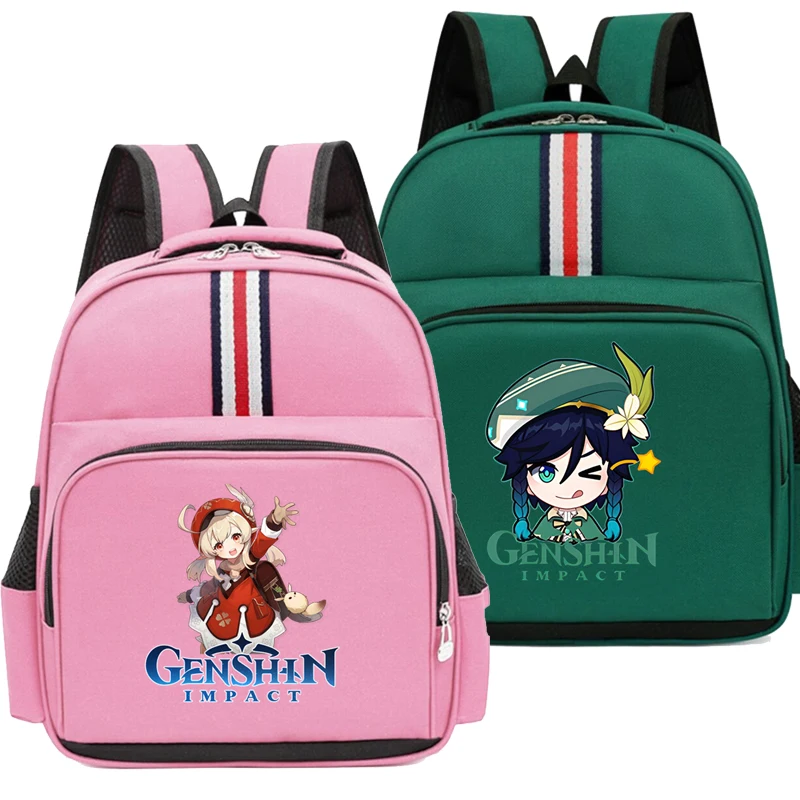 

Genshin Impact Print Backpack Fashion High-capacity Backpack KLEE Cartoon Graphic Children Rucksack Manga Schoolbag Kids Gift