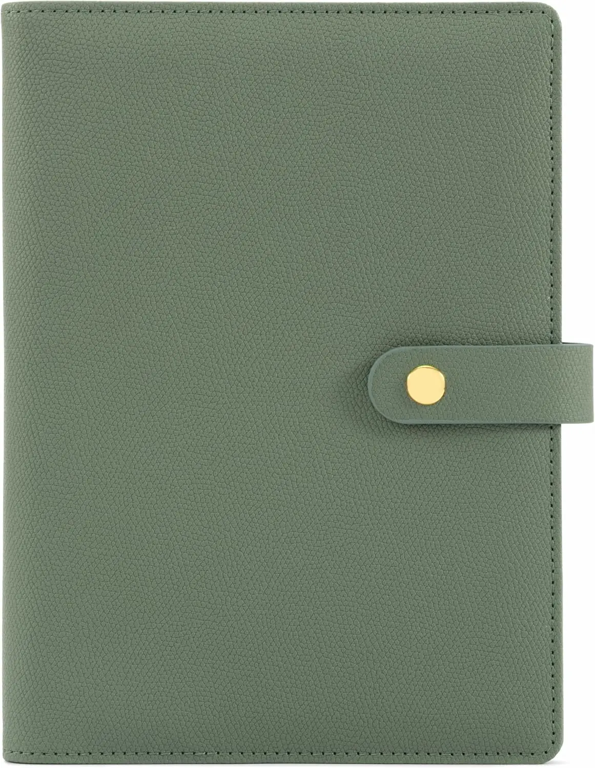 

A5 Binder with 6 Golden Rings - Refillable Planner, PU Leather, Pockets & Card Slots