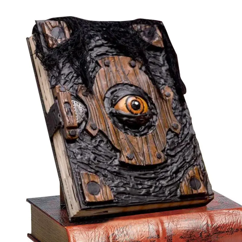 Halloween Horror Props Book Of The Damned Death Book Figurine Book Witch Spooky Book Of Eyes Grimoire Halloween Home Party Decor