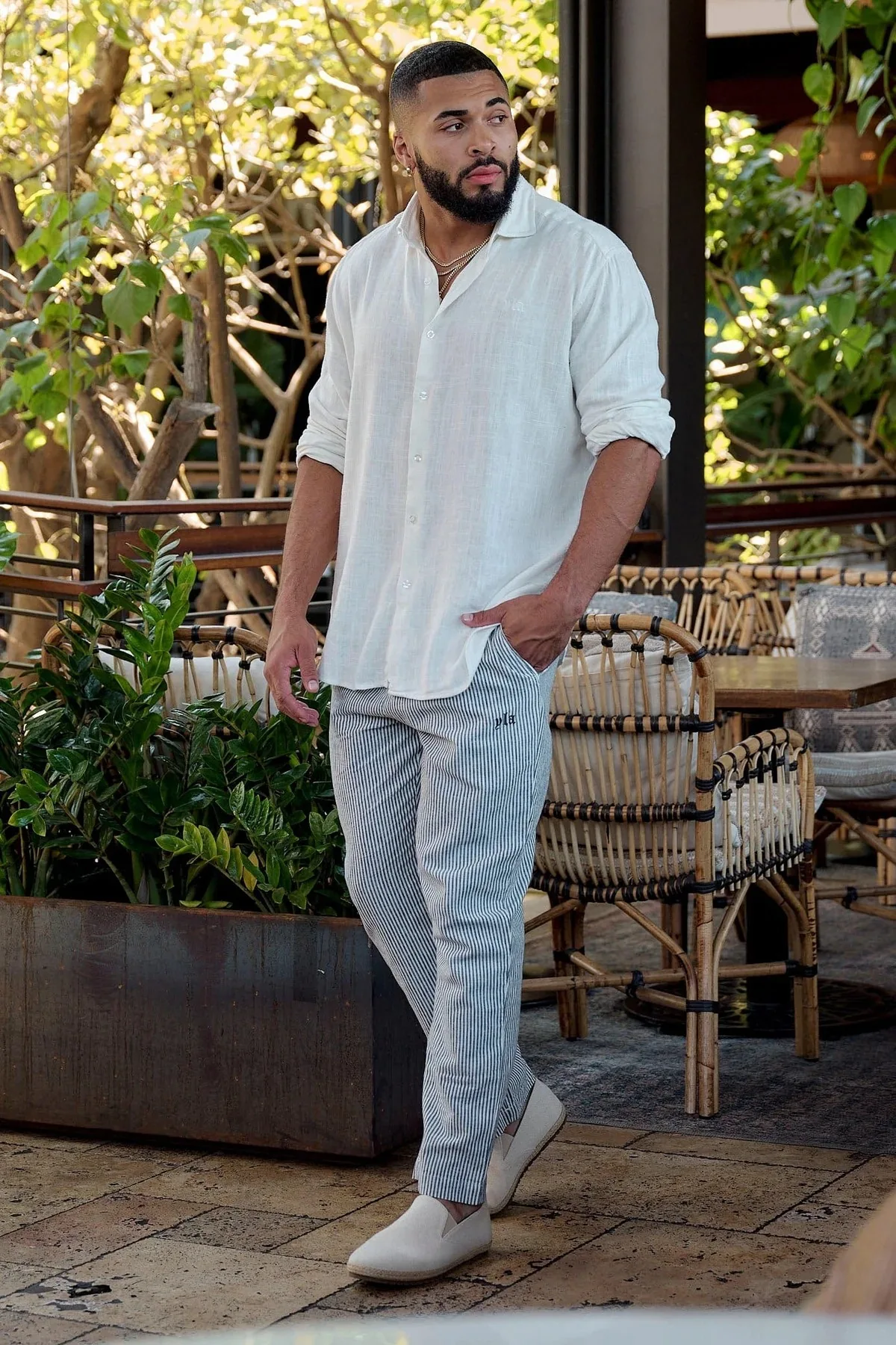 

Прохладные легкие брюки для бега в полоску, американские льняные хлопковые спортивные брюки, дышащие повседневные свободные летние брюки