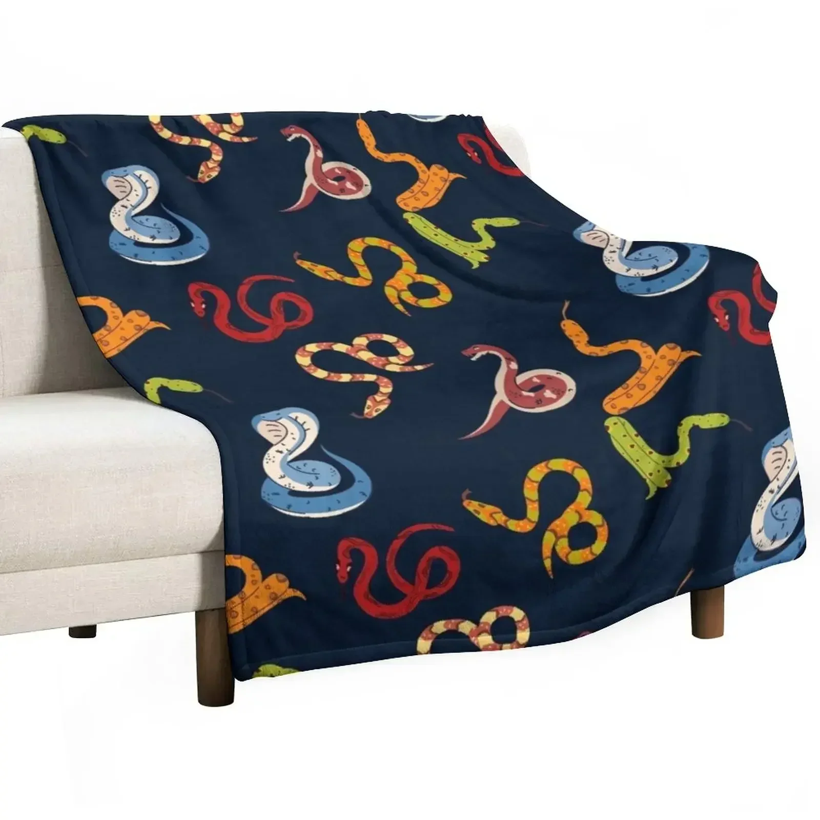 

Cute Snakes Pattern Throw Blanket Luxury Designer warm for winter Blankets