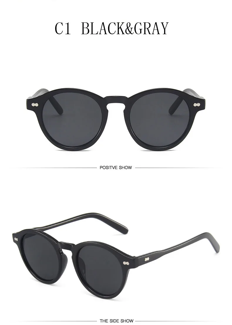 Vintage Runde Sonnenbrille Frauen Kleine Rahmen Sonnenbrille Für Männer Marke Designer Brillen UV400 – Detail 6