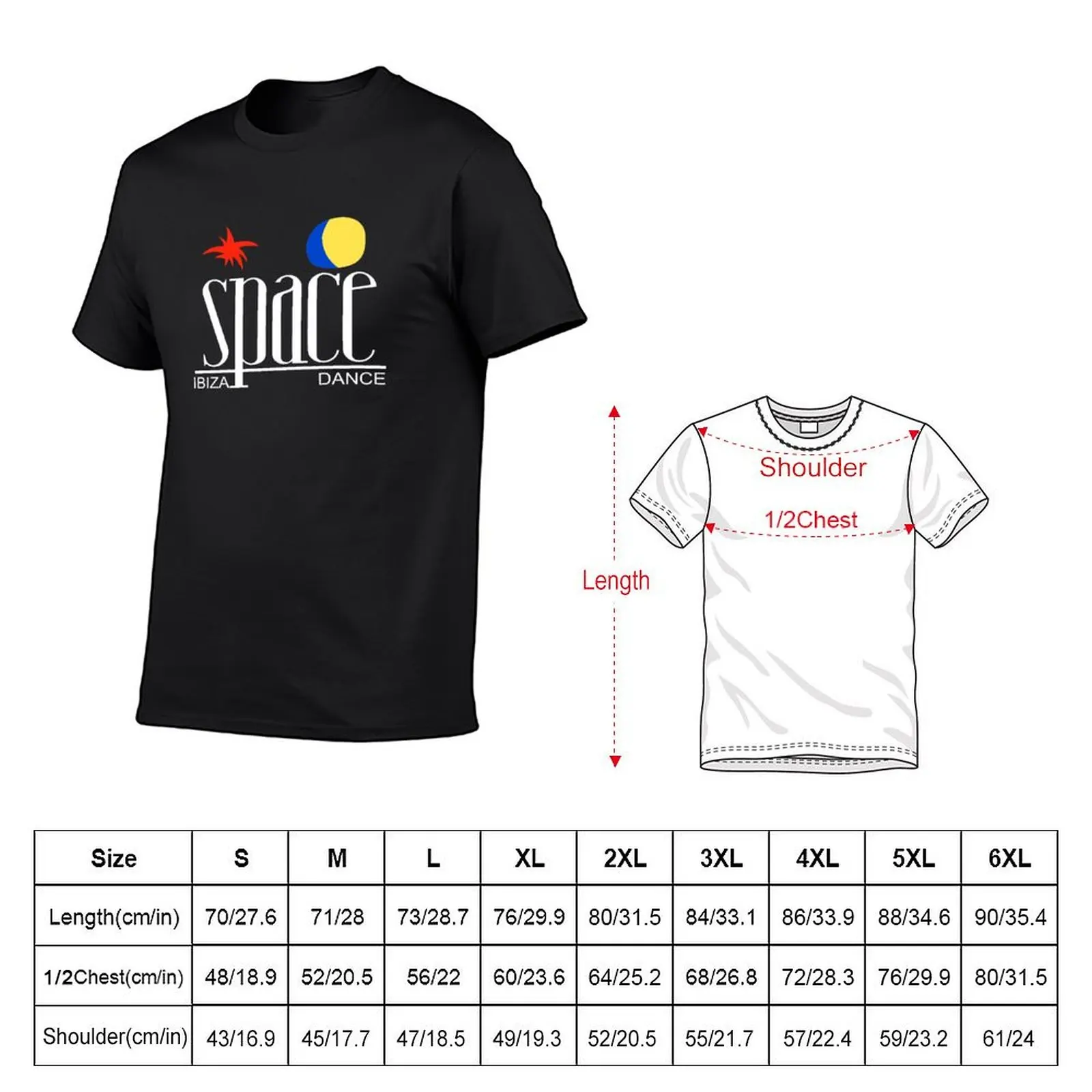 SPACE Ibiza Dance: MODEL 1 classic black Mythical nightclub of La French Touch T-Shirt blanks summer top tshirts for men