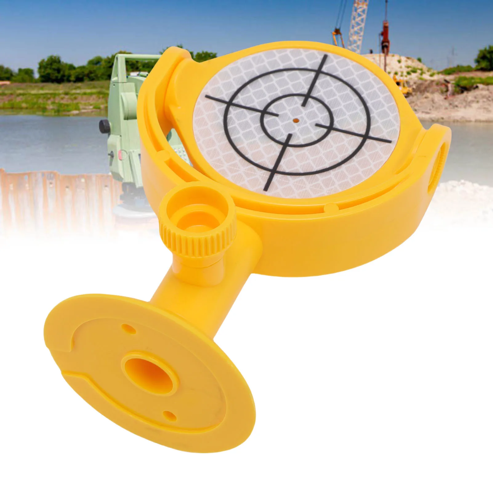 Total Station Reflecting Plate 60mm Diameter Up To 15m Distance Total Station Reflection Target ABS Versatile for Construction