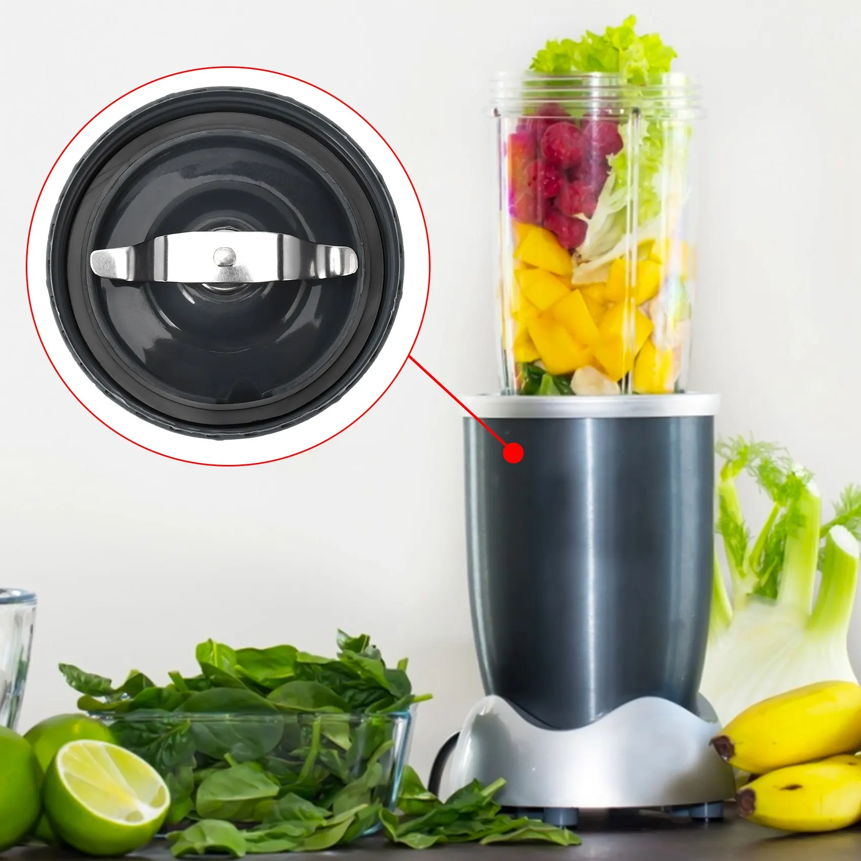 Peça sobressalente lisa da lâmina de trituração do extrator da substituição para Nutribullet 600W 900W QUENTE