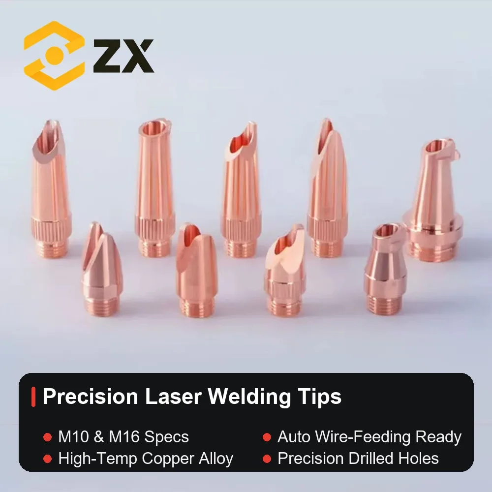 QiLin M10 H25 Copper Welding Nozzle Anti-Splash Tip, Replacement Accessory for Handheld Fiber Laser Welder