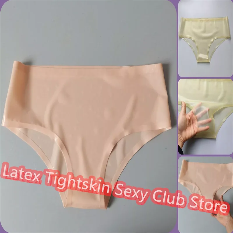 

Natural Latex Briefs Transparent Sexy Fetish Short s for Woman Underwear Customizable Size and Color Cosplay Costumes