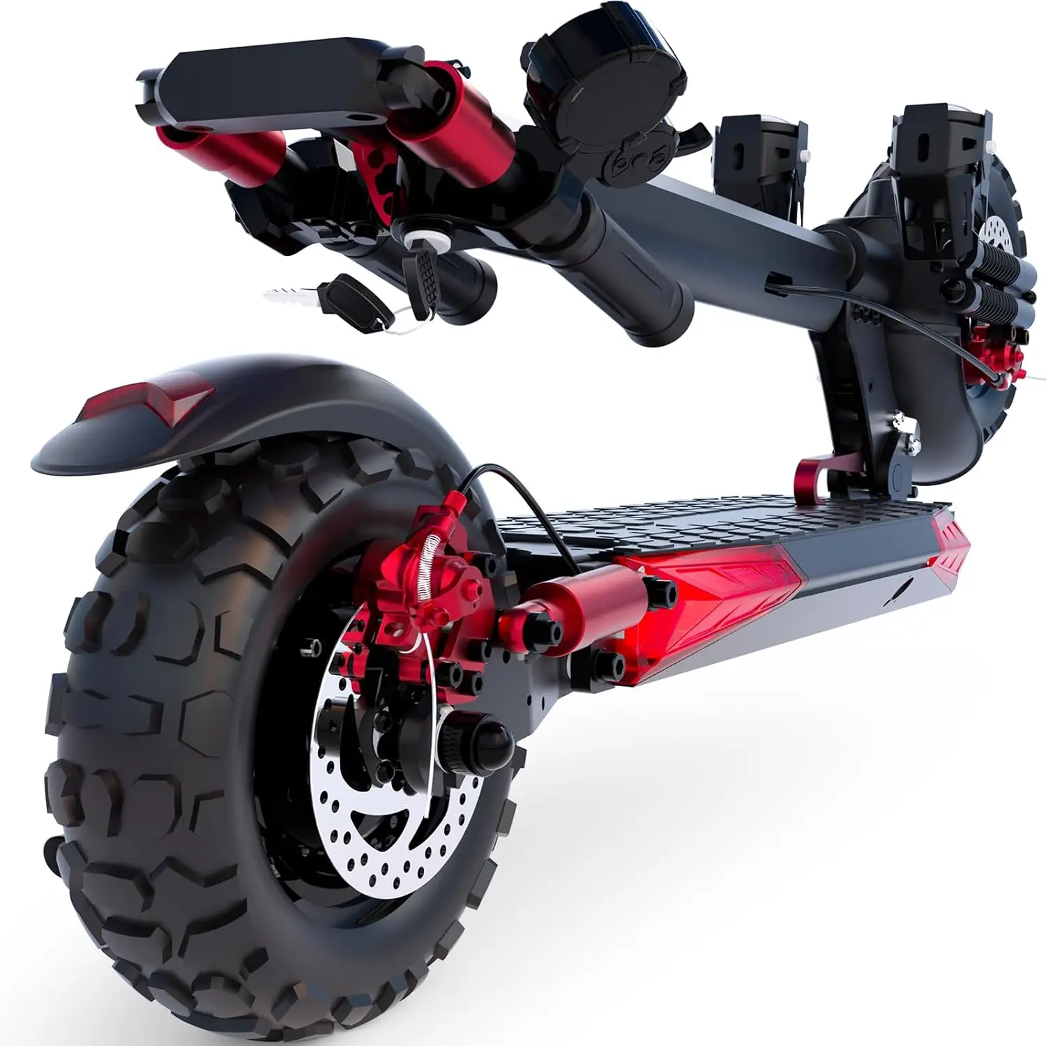Scooter électrique pour adultes, vitesse 55 KM/H, pneu tout-terrain 11 ", batterie 48V18AH, moteur 1200W, double système de freinage, Escooter de banlieue pliable