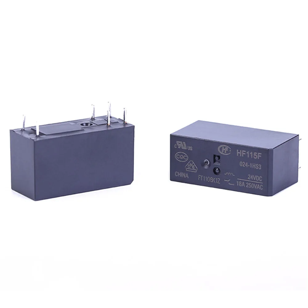 

2PCS 5V/12V/24V Relay HF/JQX-115F-005-1HS3 HF/JQX-115F-012-1HS3 HF/JQX-115F-024 1HS3 6PIN Relay16A 250VAC Contact Load Relay