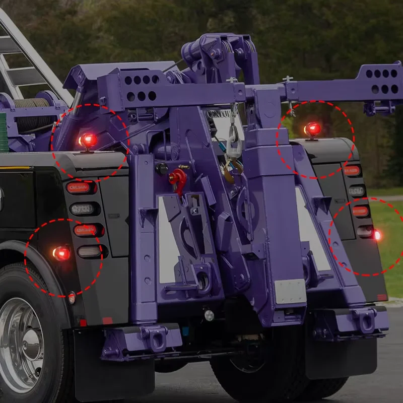 Nuove 2 Luci Laterali a LED Rosse e Ambra per Camion, Lampada di Contorno per Rimorchio, Luce di Posizione Laterale per Auto e Roulotte, Accessori LED