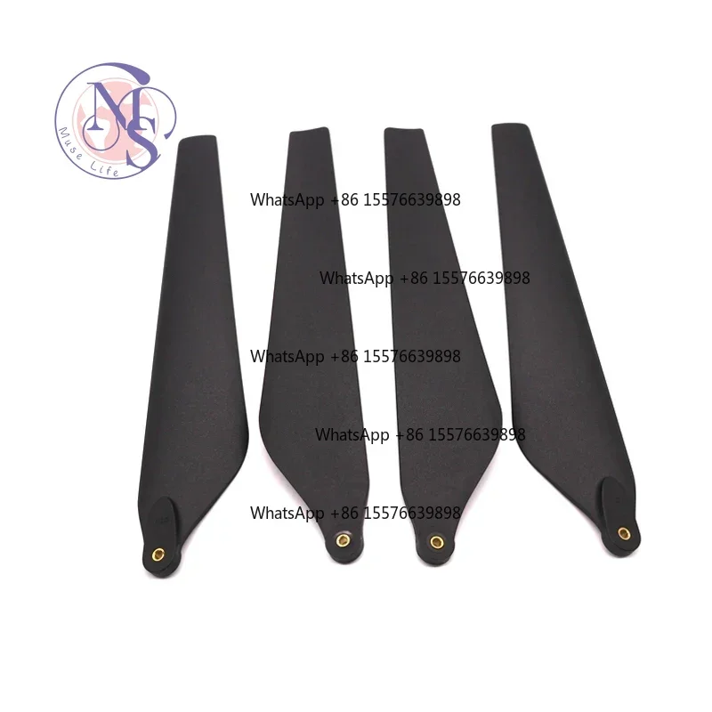 4Pcs Composite Folding Propeller Blades, Carbon Fiber Nylon RC UAV Replacement Blades