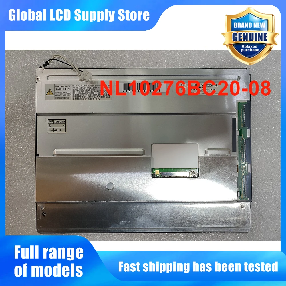 NL10276BC20-08 10.4 Inch LCD Display Screen Panel Original for 20 Pins Connector New and Fast Shipping 100% Tested