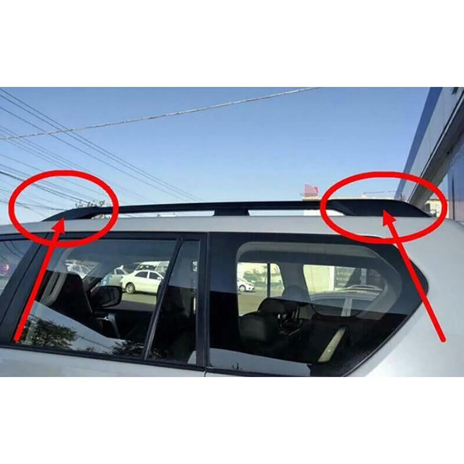 4Pcs Car Roof Rack End Cover Shell Exterior Parts For Toyota Prado LC120 Lexus GX 470 2003-2009