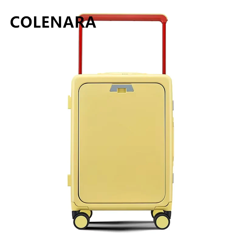 COLENARA Zipper Suitcase Front Opening Laptop Trolley Case ABS+PC Boarding Case 20