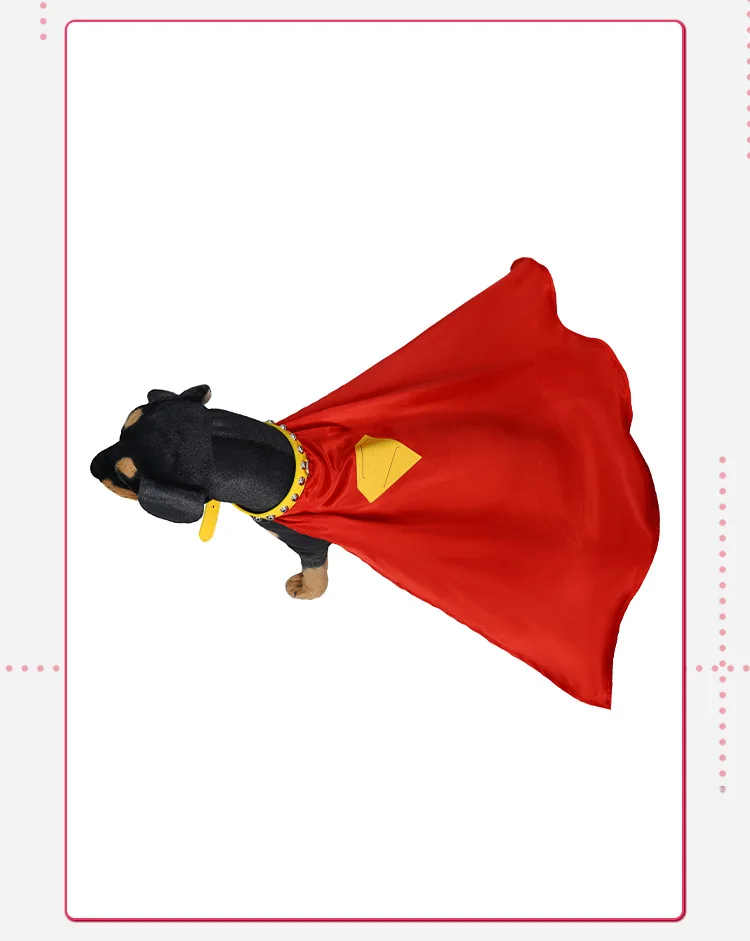 Red Krypto Cosplay Cloak Superdog Krypto Costume Cape Printed Dog Tag Full Set Pet Clothes Custom Made 2025 New view 4