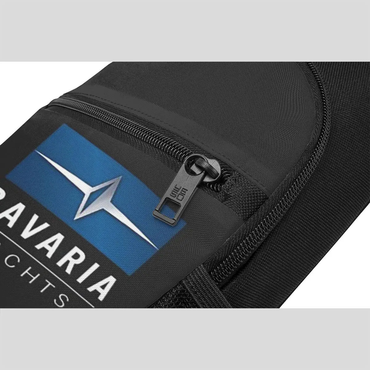 Bavaria Yachts Blue Silver Logo Chest Bag Men Sling Crossbody Backpack Chest Bag Travel Hiking Daypack Shoulder Bag