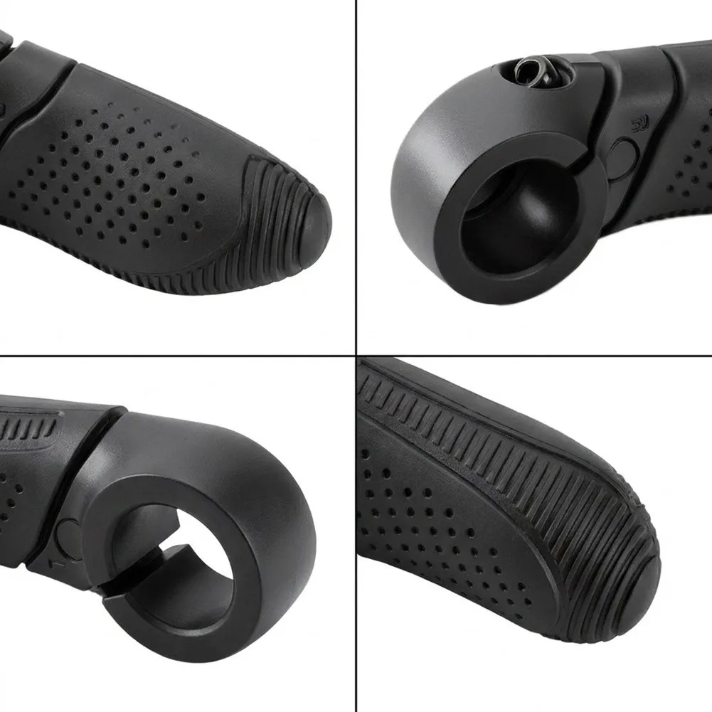 Snap-Fit Thumb Handlebars 22.2mm for MTB and Urban Bikes Featuring Anti-Slip Perforations and Low-Fatigue Design