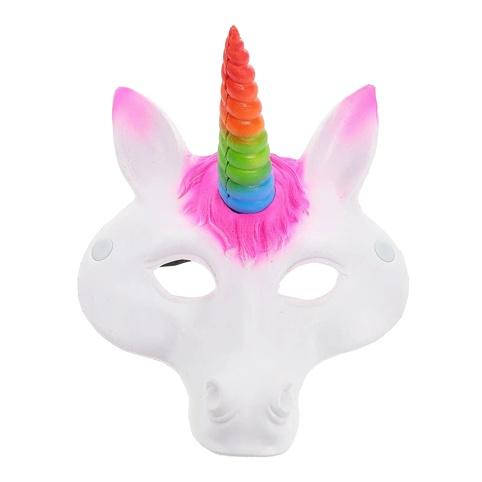 หน้ากากยูนิคอร์นขนยาวฮาโลวีน Sally Horse Head Therain สัตว์ตลกสามมิติ Miss