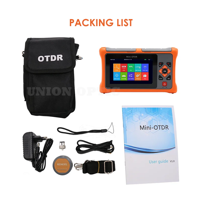 Mini OTDR 26/24dB Multifunctional Active Live Fiber Optic Reflectometer Touch Screen VFL OLS OPM Event Map Ethernet Cable Tester