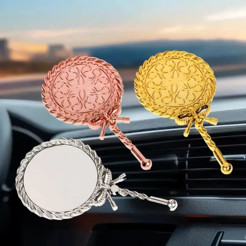 Specchio per trucco portatile vintage portatile Specchi cosmetici rotondi con presa a mano Strumento di bellezza per specchio antico nobile in stile europeo