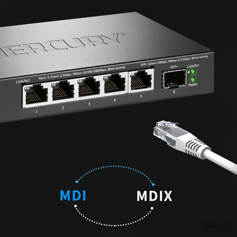 MERCURY 5-port 2.5G Switch 2500mbps Rj45, 5*2.5GE+1*SFP+ Port , Network Hub and Splitter, Plug and Play,10g Sfp Switch ,SE106