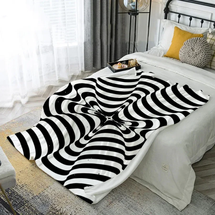 

Одеяло с абстрактным узором, фланелевое одеяло из микрофибры, одеяло для спальни, гостиной, дивана, мягкое и удобное украшение для дома
