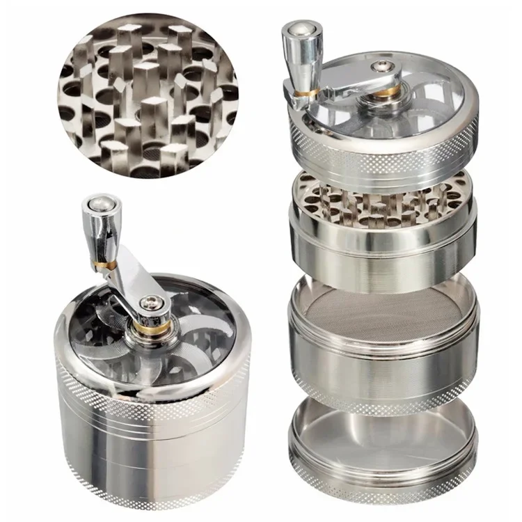 High Quality 55mm Zinc Metal Spice Tobacco Herb Grinder for Smoker As Smoking Accessory Crusher